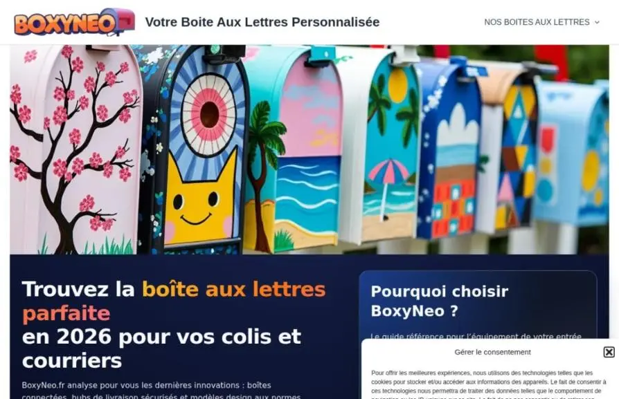 Capture de la page d'accueil de boxyneo.fr