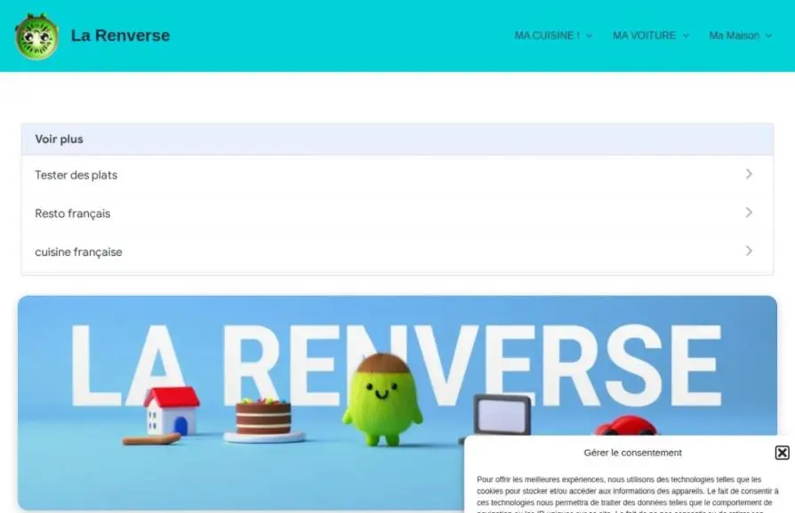 Capture de la page d'accueil de larenverse.fr