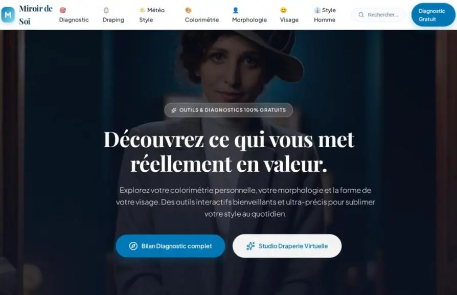 Capture de la page d'accueil de miroir-de-soi.fr